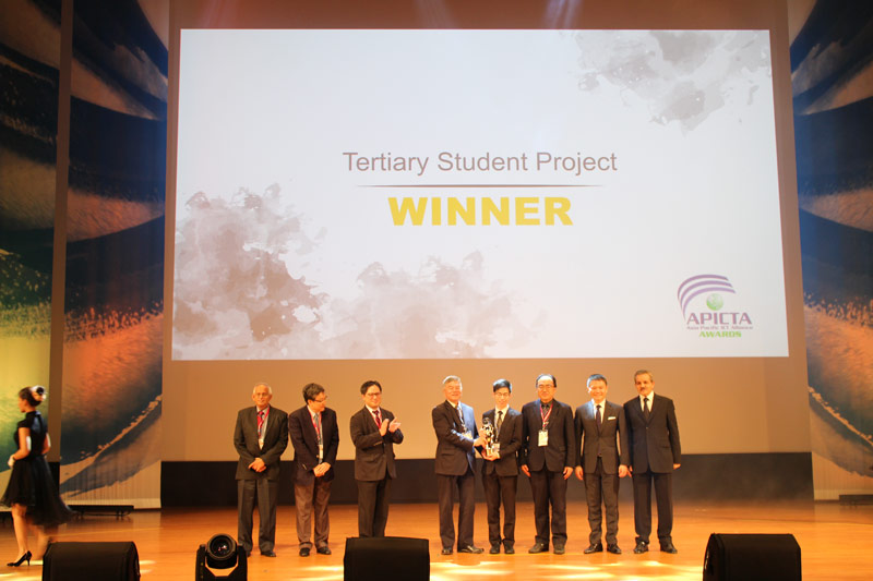 KinectGarten invented by Department of Computing, The Hong Kong Polytechnic University, won the Winner Award for the category of Tertiary Student Project