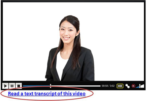 An image of a video included a link to a text transcript has been added.