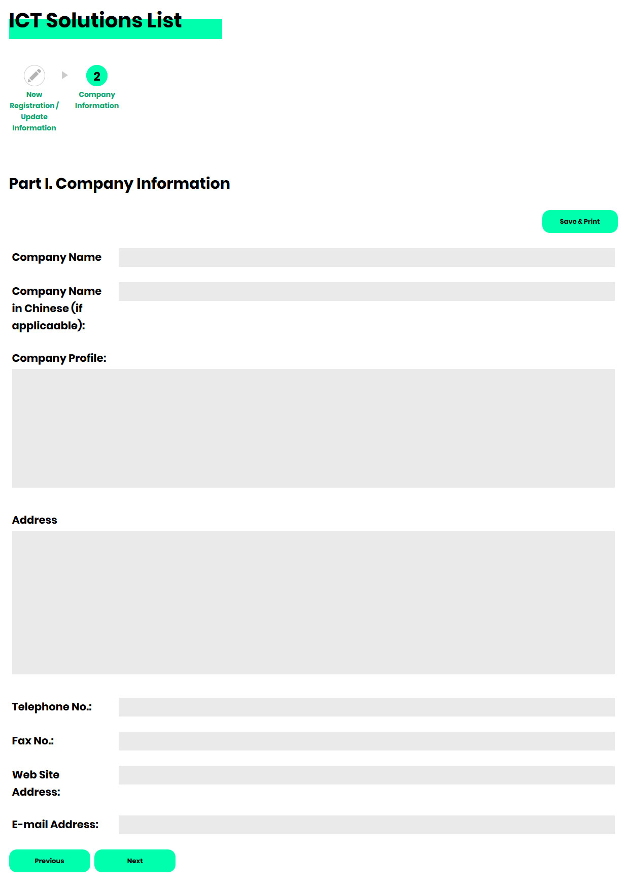 Part I. Company Information
