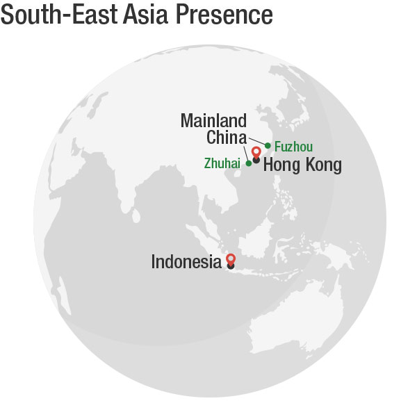 South-East Asia Presence: The company has established offices in different countries and cities which include Mainland China (Zhuhai & Fuzhou), Hong Kong and Indonesia, and employs over 300 IT professionals․