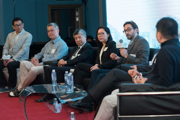 Panel Discussion Session II – “IT – Your Bright Future!” (from left to right: GCIO (moderator), Mr Rocky Cheng, Mr Paul Poon, Ms Sophia Leung and Mr James O'Callaghan) - photo 9