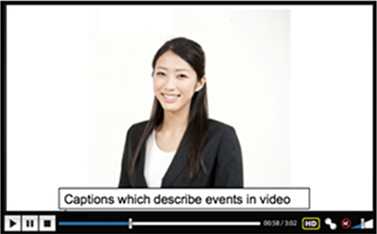 A webpage sample containing a video recording without sign language.