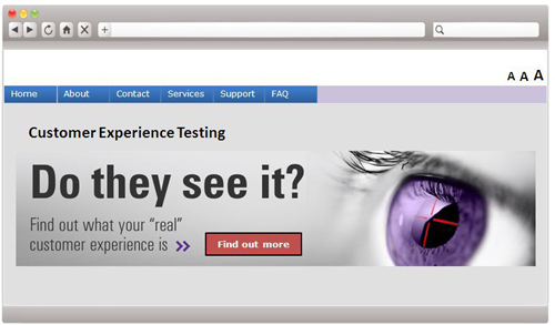 A webpage sample containing a 'Find out more' button.