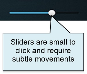 An image of a typical sliding bar control.