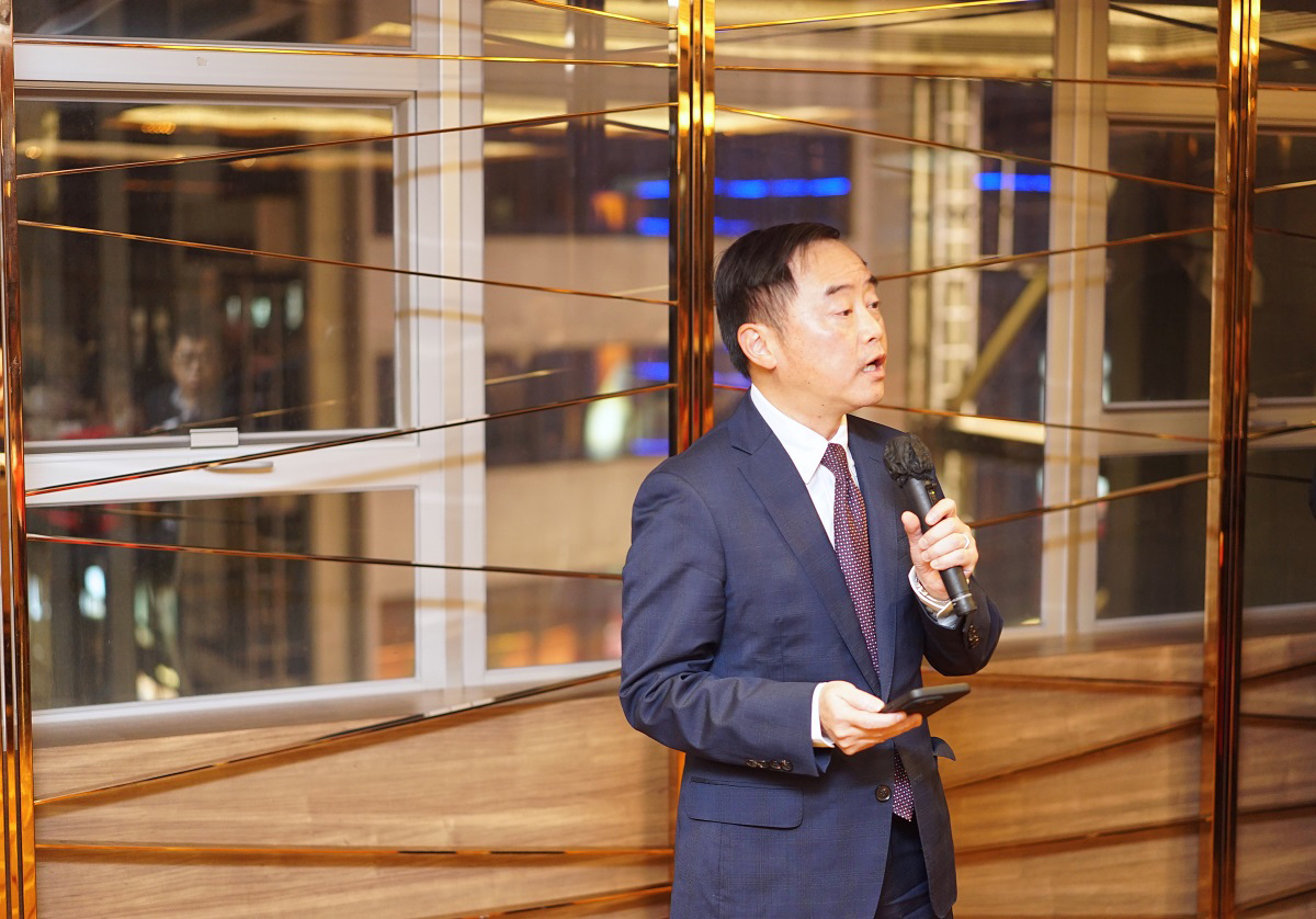 政府資訊科技總監黃志光先生在「數字經濟發展新機遇峰會及晚宴」上致辭。